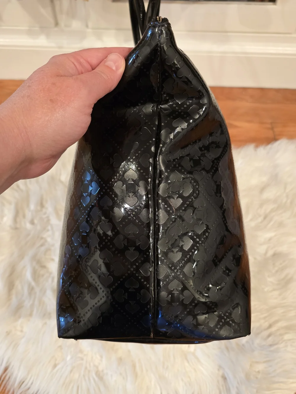 kate spade Black Patent-Embossed Tote